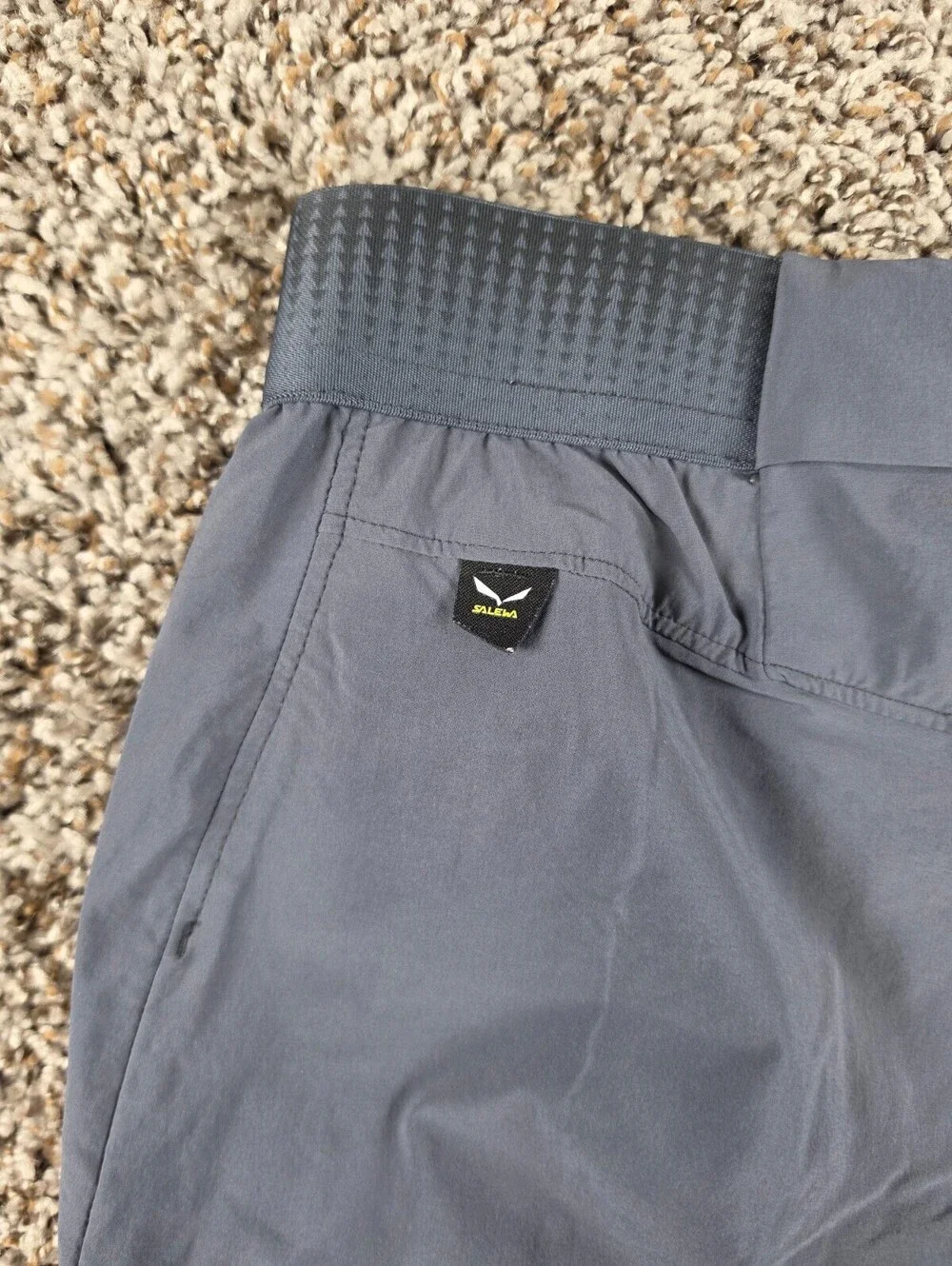 Salewa Shorts Womens Lightweight Outdoor Hiking Zip Pocket Stretch Slate Sz M